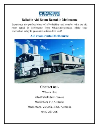 Reliable Aid Room Rental in Melbourne