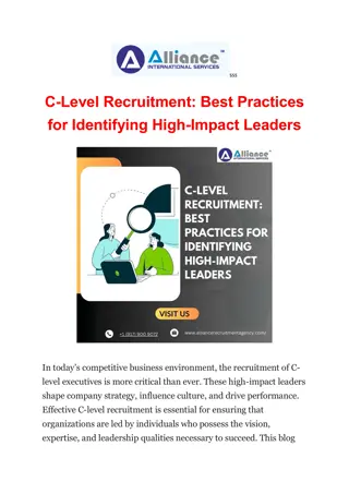 C-Level Recruitment: Best Practices for Identifying High-Impact Leaders