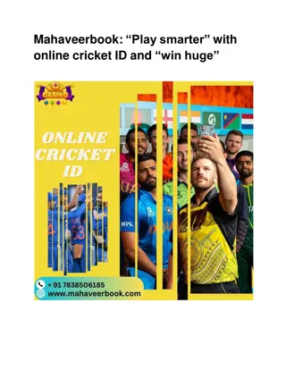 Mahaveerbook: “Play smarter” with online cricket ID and “win huge”