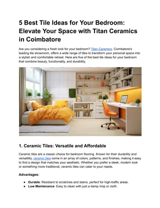 5 Best Tile Ideas for Your Bedroom_ Elevate Your Space with Titan Ceramics in Coimbatore