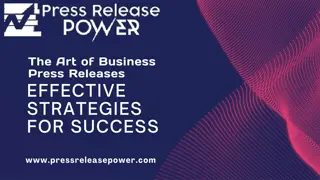 The Art of Business Press Releases Effective Strategies for Success