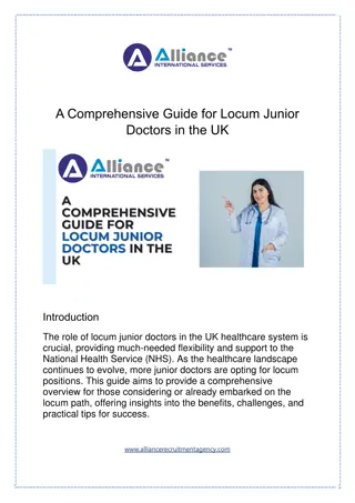 A Comprehensive Guide for Locum Junior Doctors in the UK