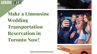 Make a Limousine Wedding Transportation Reservation in Toronto Now!