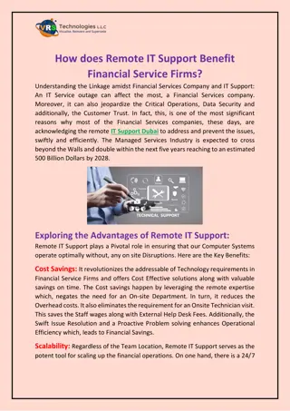 How does Remote IT Support Benefit Financial Service Firms?