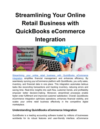 Streamlining Your Online Retail Business with QuickBooks eCommerce Integration