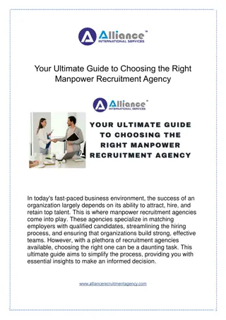 Your Ultimate Guide to Choosing the Right Manpower Recruitment Agency