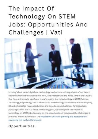 The Impact Of Technology On STEM Jobs Opportunities And Challenges  | Vati