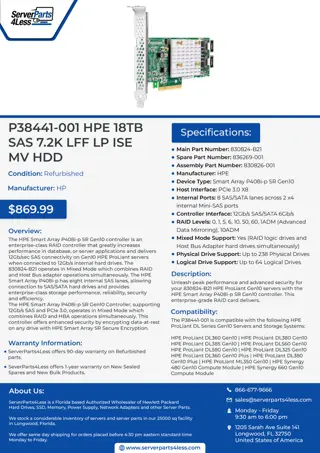 830824-B21 HPE P408I-P SR SAS-12G PCIE CONTROLLER GEN10