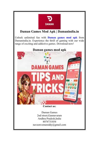 Daman Games Mod Apk | Damanindia.in