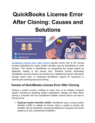 QuickBooks License Error After Cloning_ Causes and Solutions
