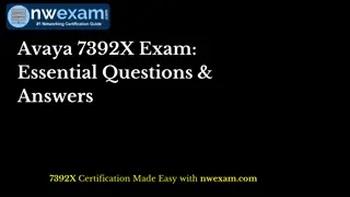 Avaya 7392X Exam Essential Questions & Answers