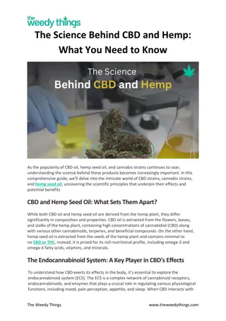 The Science Behind CBD and Hemp What You Need to Know