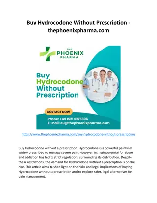 Buy Hydrocodone Without Prescription - thephoenixpharma.com
