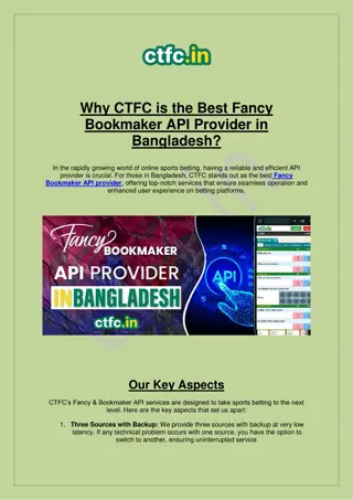 Best Fancy Bookmaker API Provider in Bangladesh