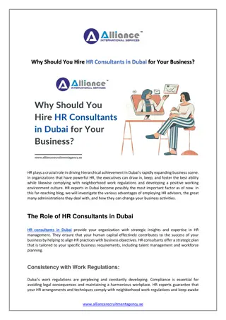 Why Should You Hire HR Consultants in Dubai for Your Business