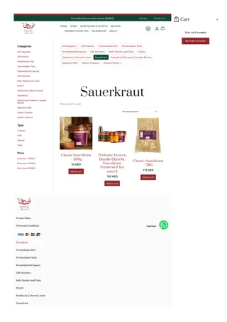 Buy Sauerkraut in Dubai, UAE| Tabchilli Sauerkraut Products