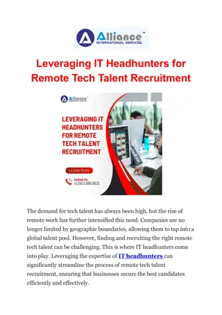 Leveraging IT Headhunters for Remote Tech Talent Recruitment