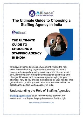 The Ultimate Guide to Choosing a Staffing Agency in India