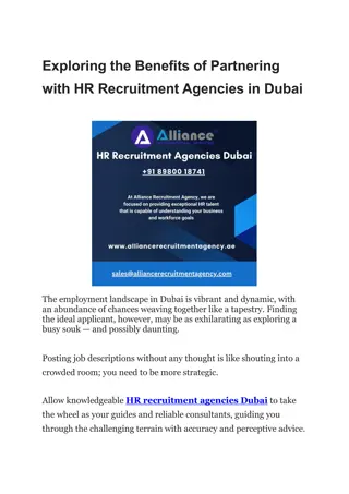 Exploring the Benefits of Partnering with HR Recruitment Agencies in Dubai