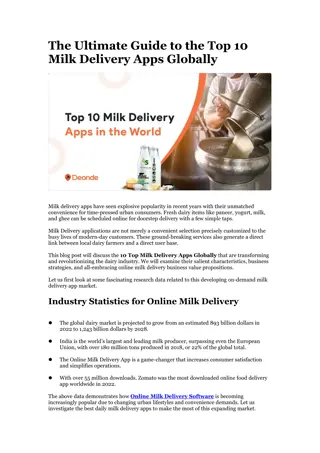 The Ultimate Guide to the Top 10 Milk Delivery Apps Globally