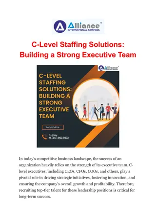 C-Level Staffing Solutions: Building a Strong Executive Team