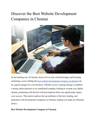 Discover the Best Website Development Companies in Chennai