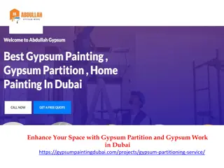 Enhance Your Space with Gypsum Partition and Gypsum Work in Dubai