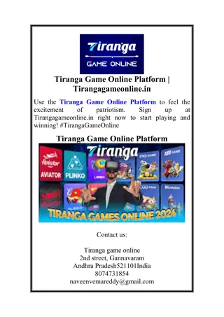 Tiranga Game Online Platform | Tirangagameonline.in