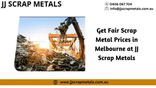 Get Fair Scrap Metal Prices in Melbourne at JJ Scrap Metals
