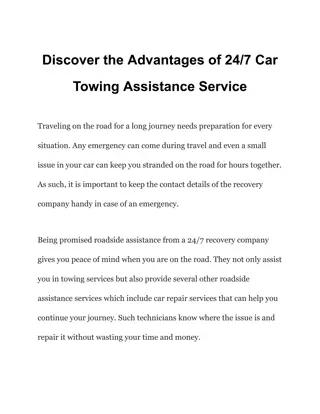 Discover the Advantages of 24_7 Car Towing Assistance Service