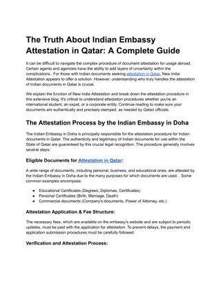 The Truth About Indian Embassy Attestation in Qatar_ A Complete Guide