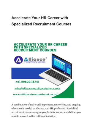 Accelerate Your HR Career with Specialized Recruitment Courses
