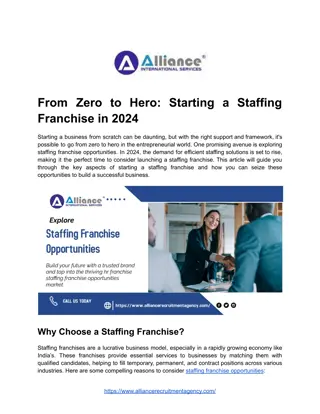 From Zero to Hero Starting a Staffing Franchise in 2024