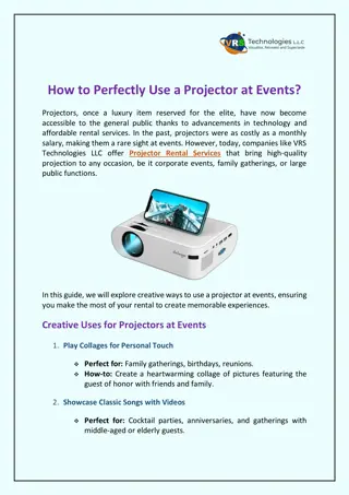 How to Perfectly Use a Projector at Events?