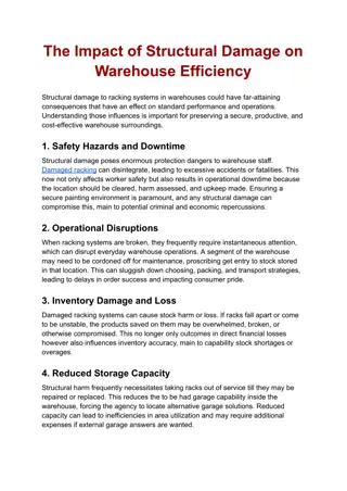 The Impact of Structural Damage on Warehouse Efficiency