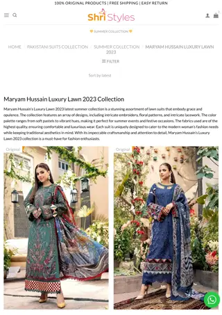 Shop Maryam Hussain Luxury Lawn Pakistani Salwar Kameez