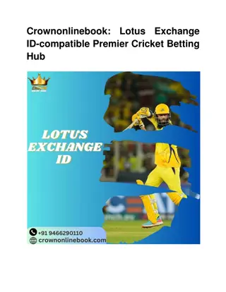 Crownonlinebook: Lotus Exchange ID-compatible Premier Cricket Betting Hub