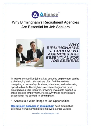 Why Birmingham's Recruitment Agencies Are Essential for Job Seekers