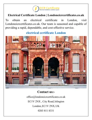 Electrical Certificate London | Londoneicrcertificates.co.uk