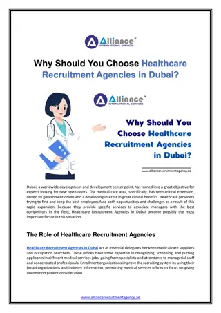 Why Should You Choose Healthcare Recruitment Agencies in Dubai