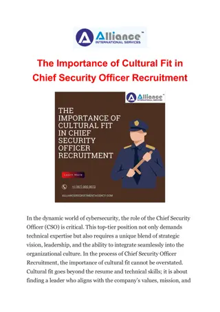 The Importance of Cultural Fit in Chief Security Officer Recruitment