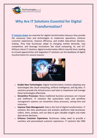 Why Are IT Solutions Essential for Digital Transformation?