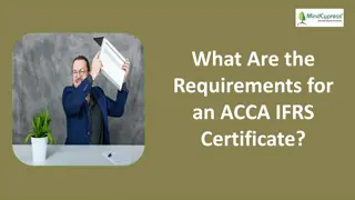 What Are the Requirements for an ACCA IFRS Certificate