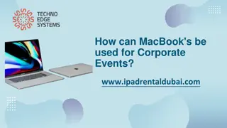 How can MacBook's be used for Corporate Events?
