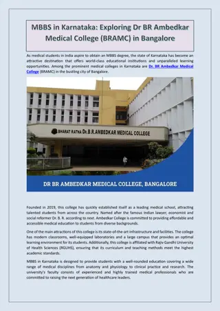 MBBS in Karnataka: Exploring Dr BR Ambedkar Medical College (BRAMC) in Bangalore