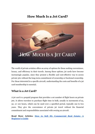 How Much Is a Jet Card?