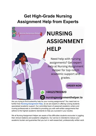 Get High-Grade Nursing Assignment Help from Experts