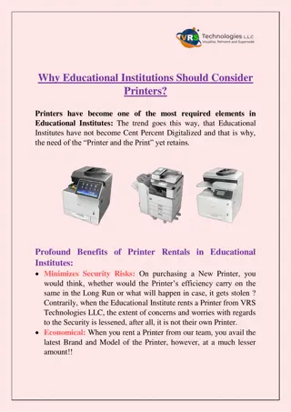 Why Educational Institutions Should Consider Printers?