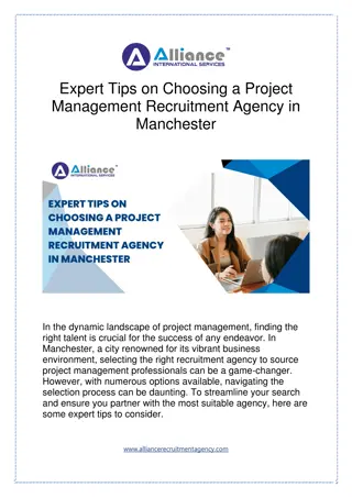 Expert Tips on Choosing a Project Management Recruitment Agency in Manchester