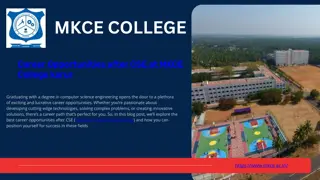 Career Opportunities after CSE at MKCE College karur